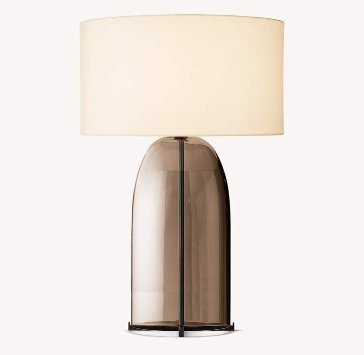 Bloomy Amber Glass Table Lamp