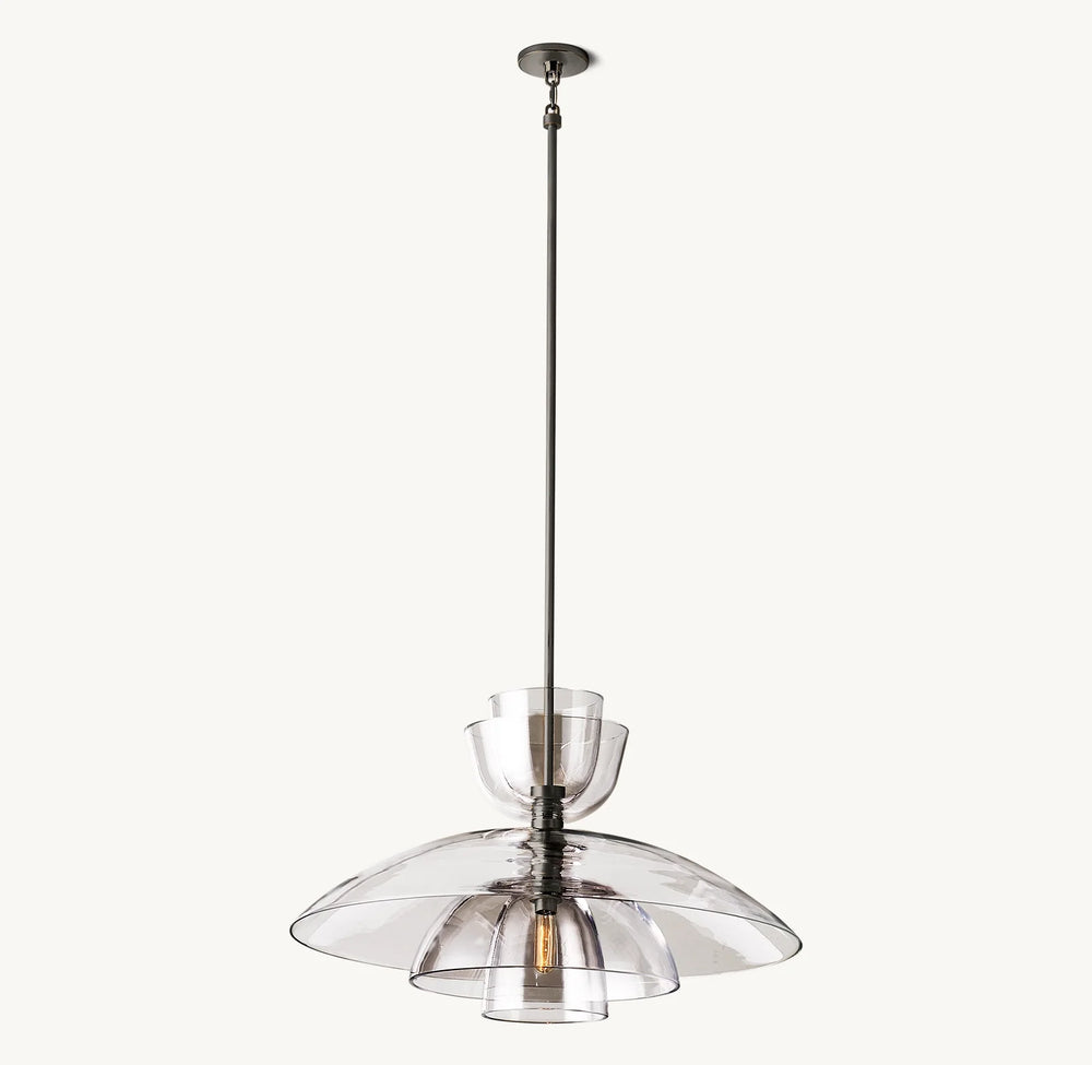 Bloomy Clear Glass Cloche Grand Pendant