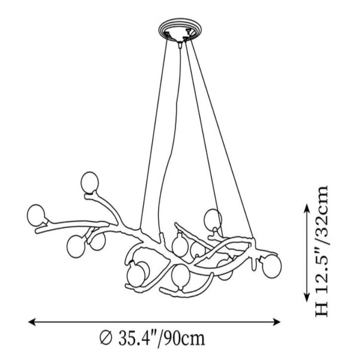 Boho Tree Branch Modern Chandelier