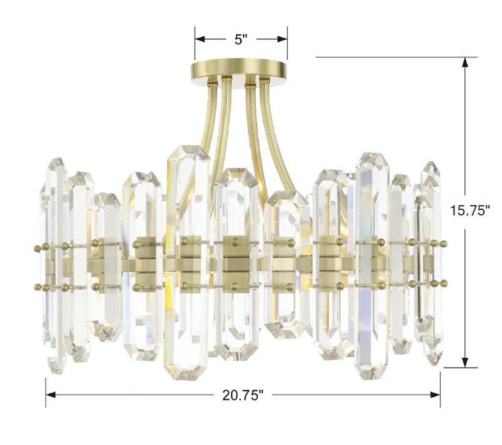 Bolton 4 Light Semi Flush Mount