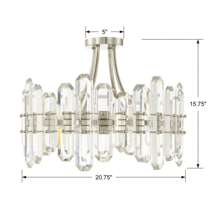 Bolton 4 Light Semi Flush Mount