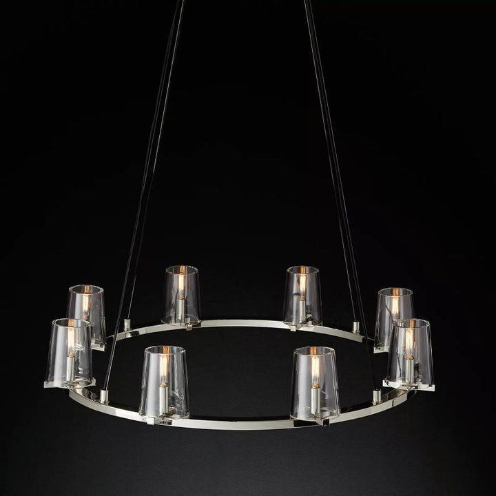 Briesha Round Glass Round Chandelier 36"D