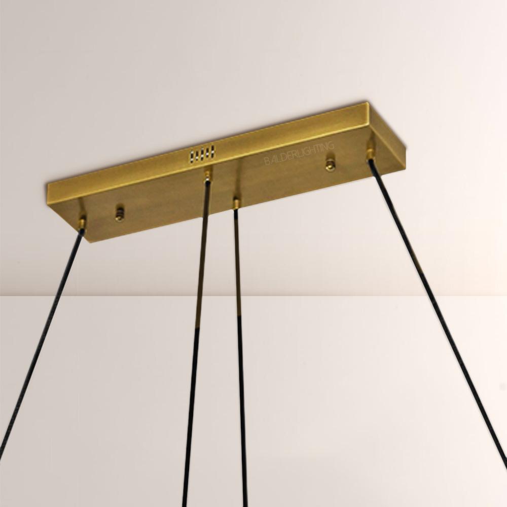Braelynn Crystal Ball Rectangular Chandelier 54"