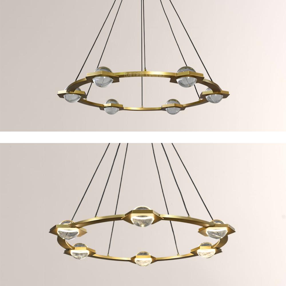 Braelynn Crystal Ball Round Chandelier 48"