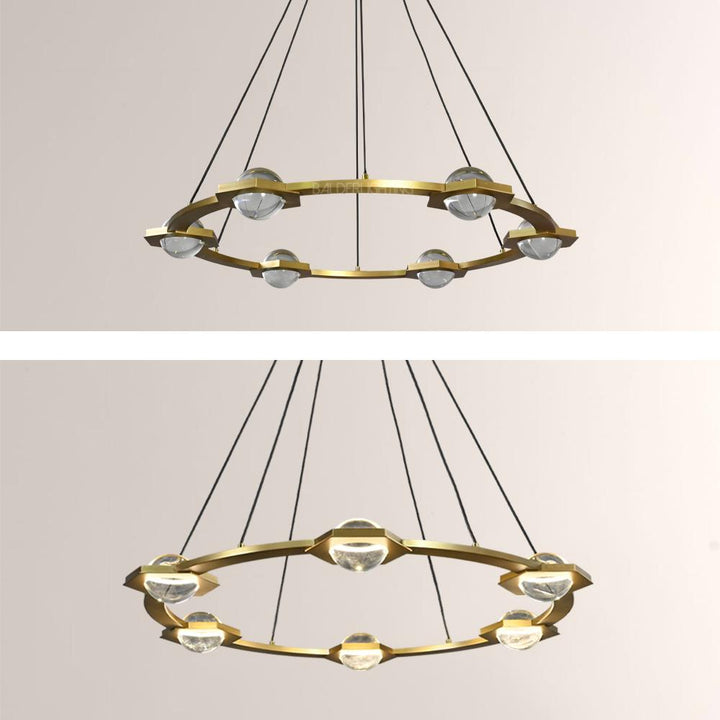 Braelynn Crystal Ball Round Chandelier 48"