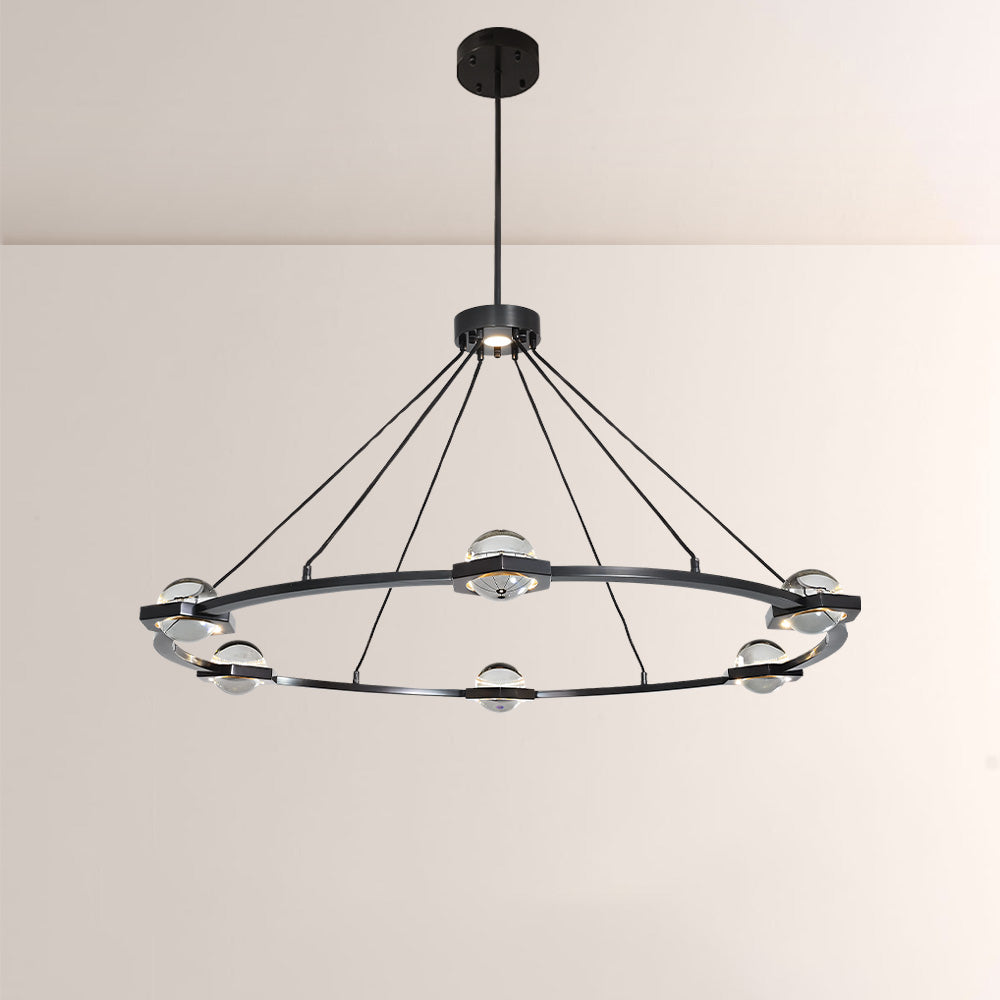 Braelynn Crystal Ball Round Chandelier 60"
