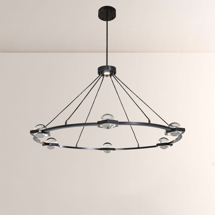 Braelynn Crystal Ball Round Chandelier 60"