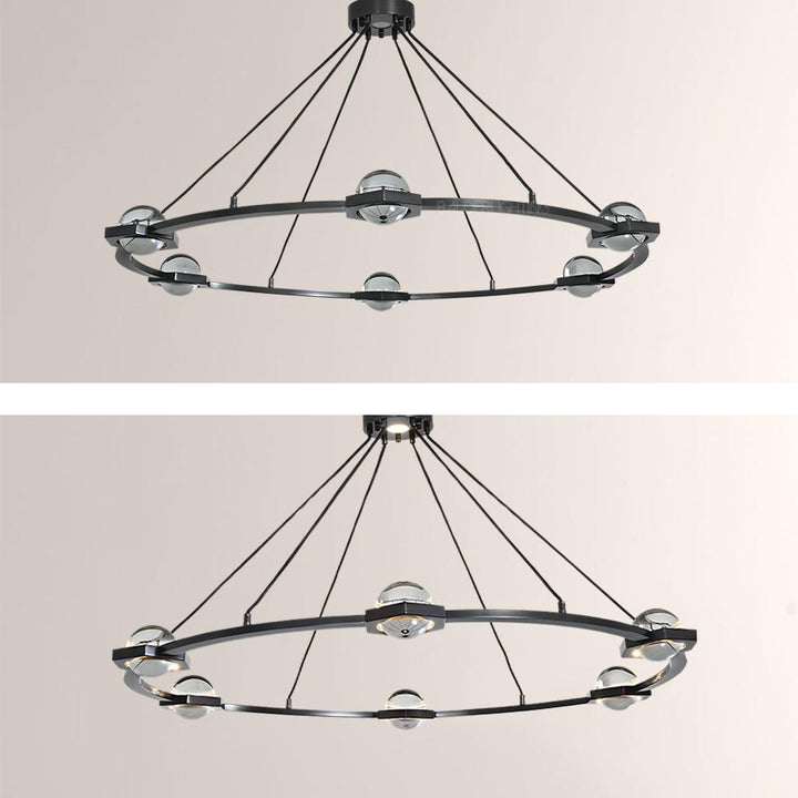 Braelynn Crystal Ball Round Chandelier 60"