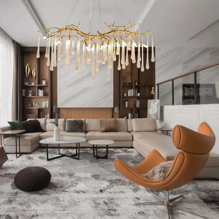 Branch Aqua Makrama Chandeliers