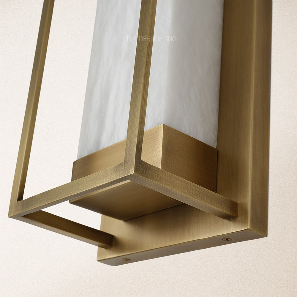 Bravura Alabaster Wall Sconce 15.7H
