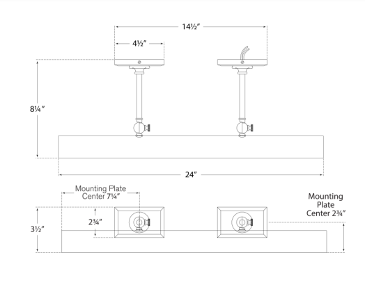 Brenndan Double Plug-In Hardwired Picture Light