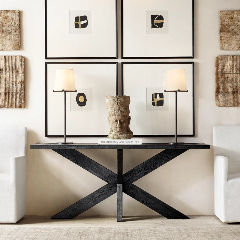 Briesha Fabric Shade Grand Table Lamp