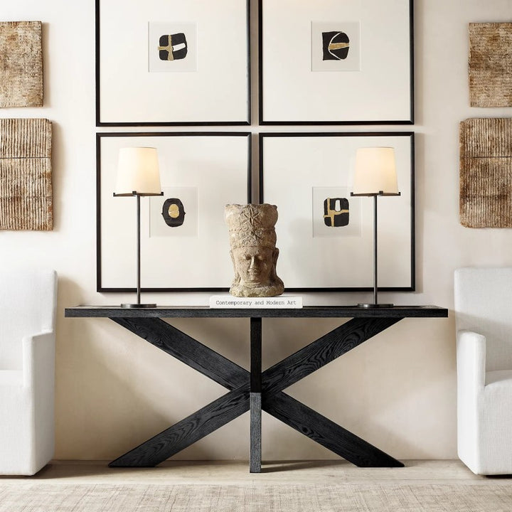 Briesha Fabric Shade Grand Table Lamp