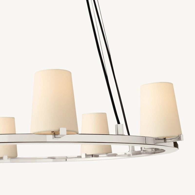 Briesha Fabric Shade Round Chandelier 36"