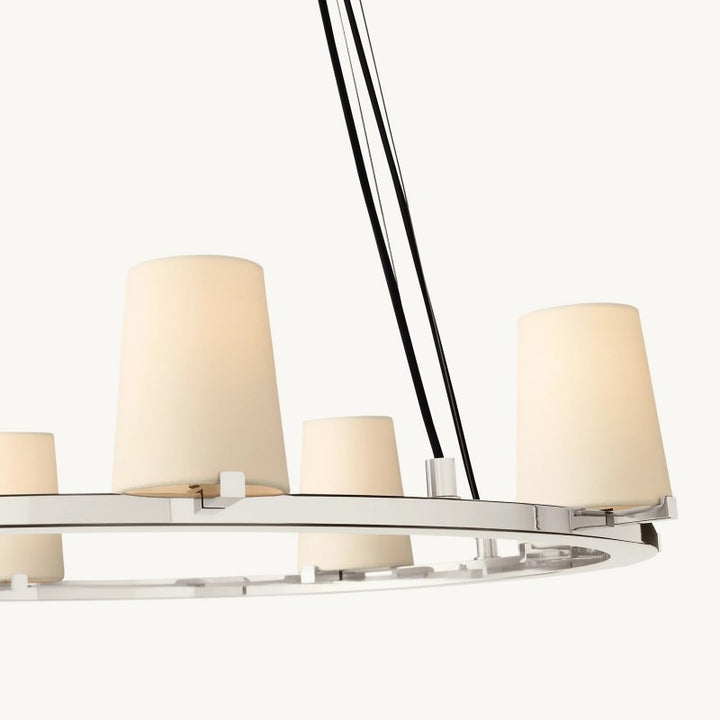 Briesha Fabric Shade Round Chandelier 36"