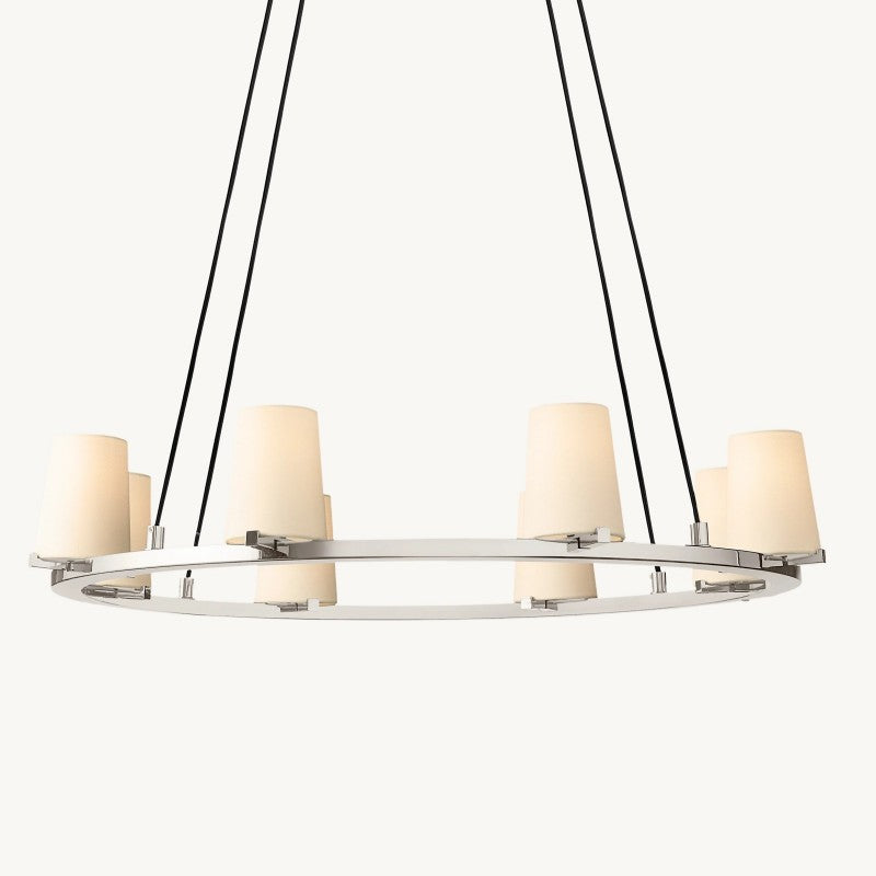 Briesha Fabric Shade Round Chandelier 36"