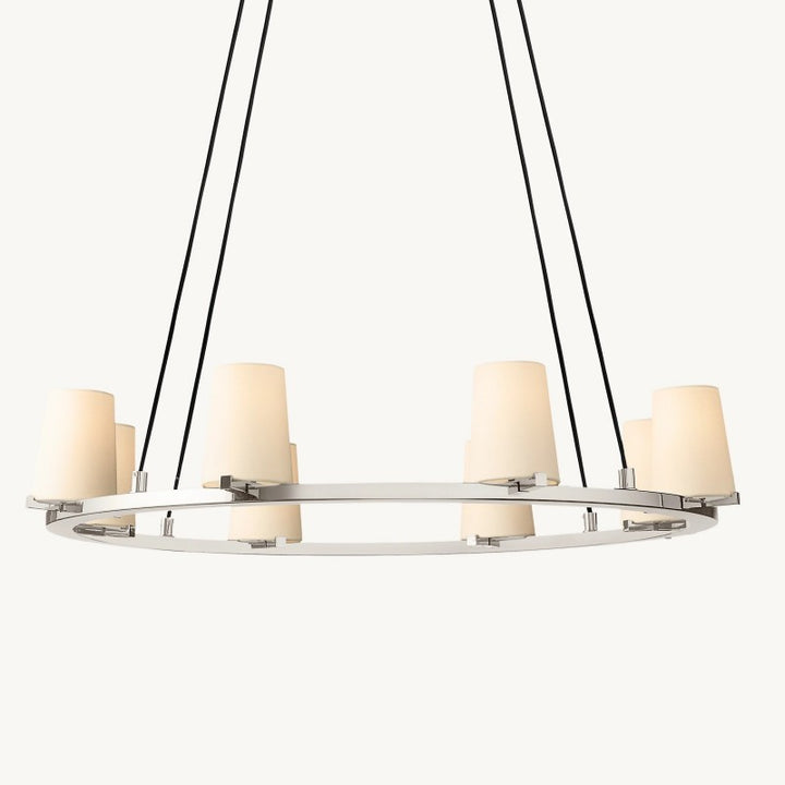 Briesha Fabric Shade Round Chandelier 36"