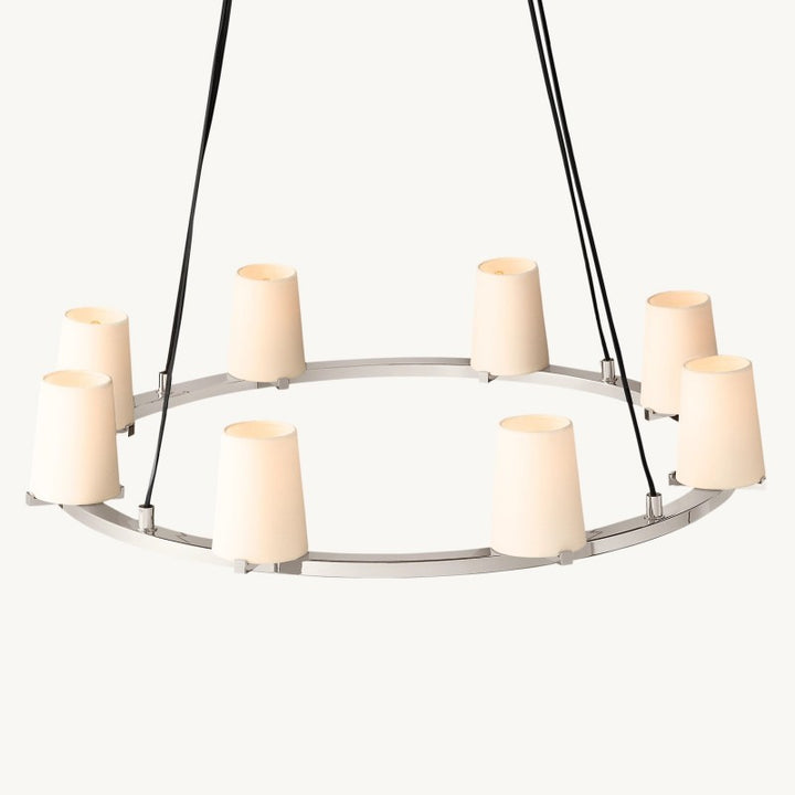 Briesha Fabric Shade Round Chandelier 36"