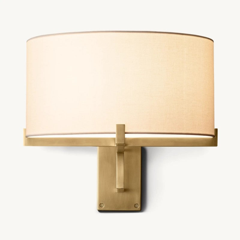 Briesha Drum Fabric Shade Swing-Arm Sconce