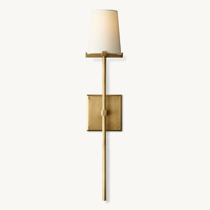 Briesha Fabric Shade Torch Sconce