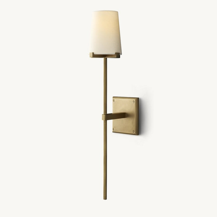 Briesha Fabric Shade Torch Sconce