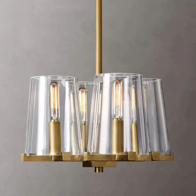 Briesha Glass 4-Lights Pendant