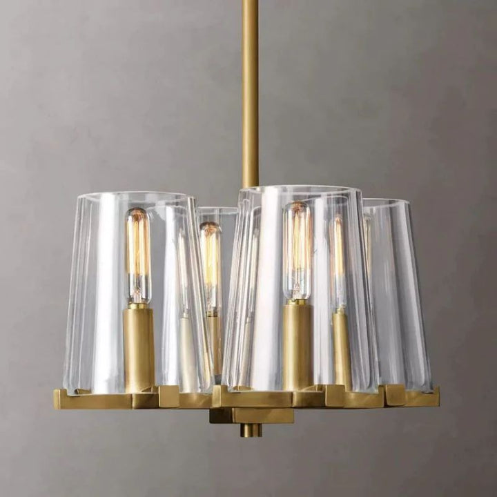 Briesha Glass 4-Lights Pendant