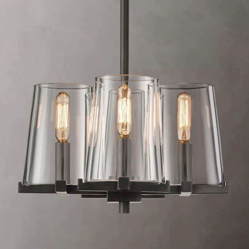 Briesha Glass 4-Lights Pendant