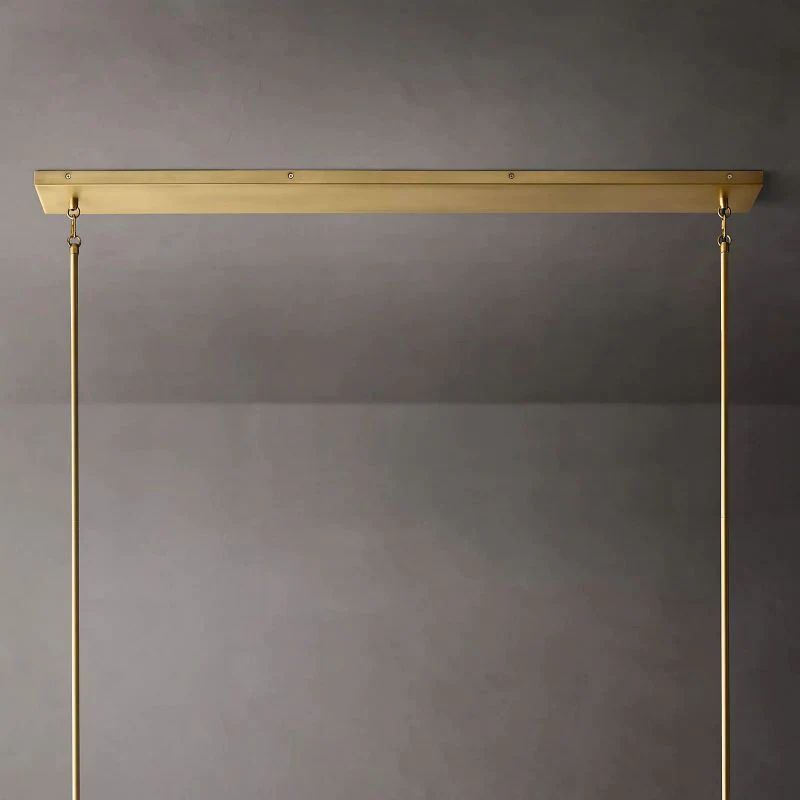 Briesha Glass Linear Chandelier 49"