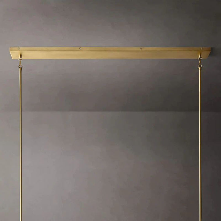 Briesha Glass Linear Chandelier 49"