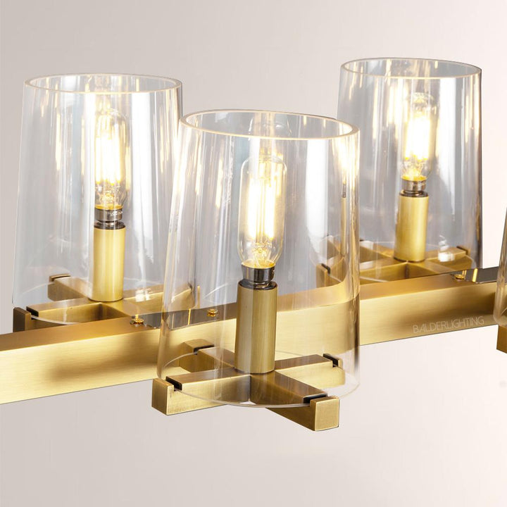 Briesha Glass Linear Chandelier 49"