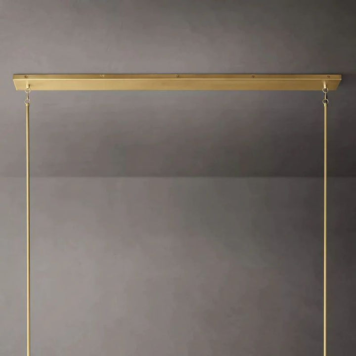 Briesha Glass Linear Chandelier 60"