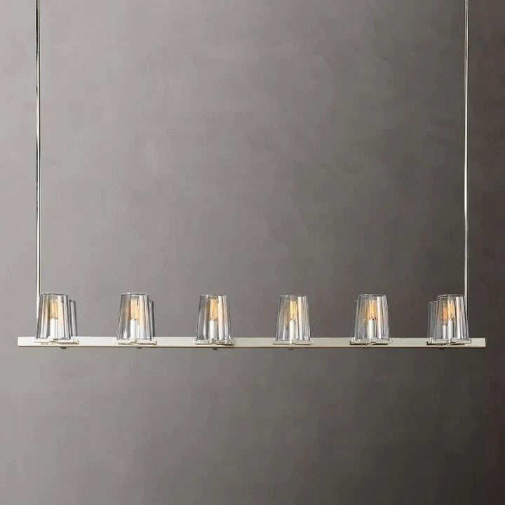 Briesha Glass Linear Chandelier 60"