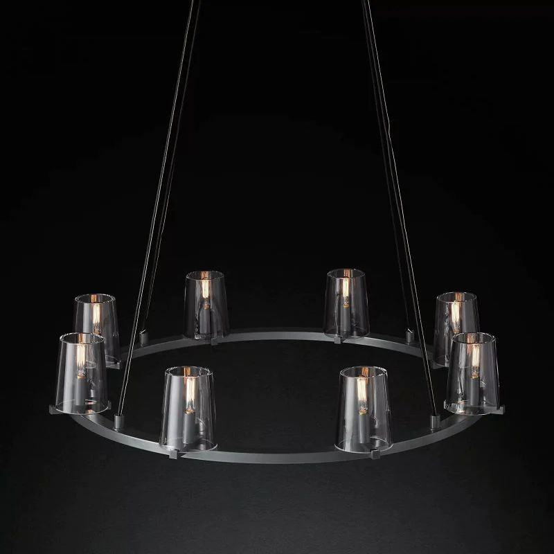 Briesha Glass Round Chandelier 36"