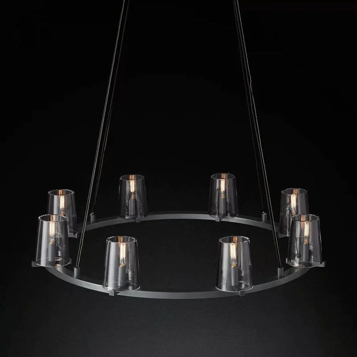 Briesha Glass Round Chandelier 36"
