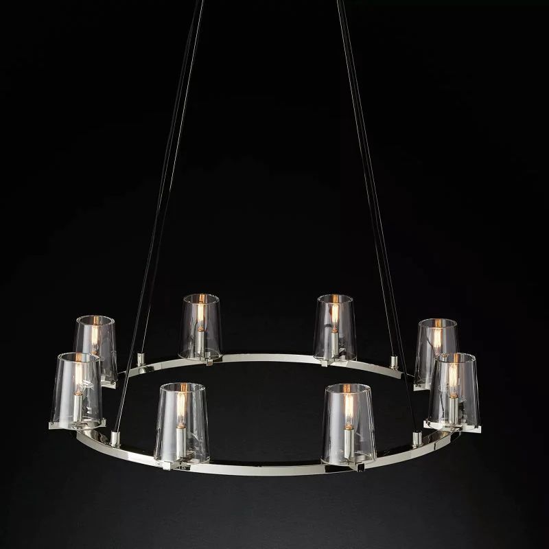 Briesha Glass Round Chandelier 36"