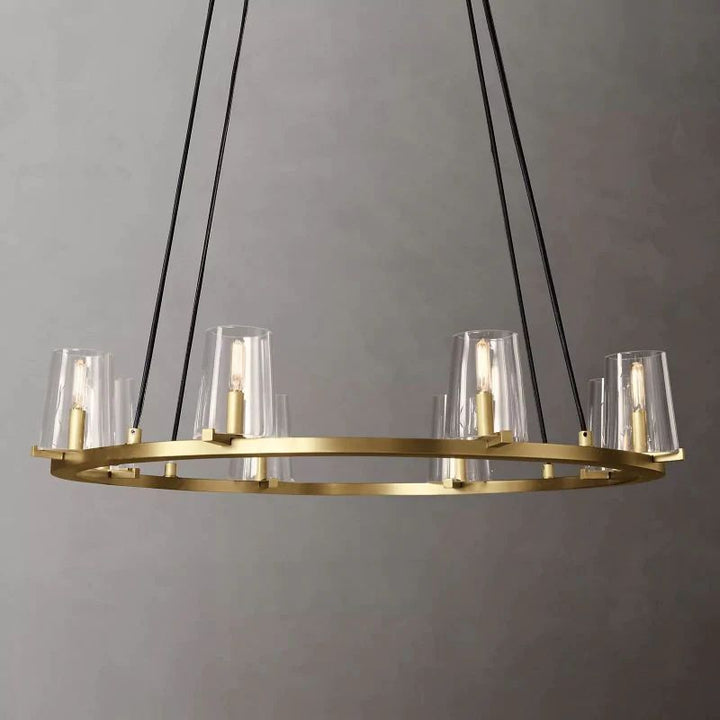 Briesha Glass Round Chandelier 36"