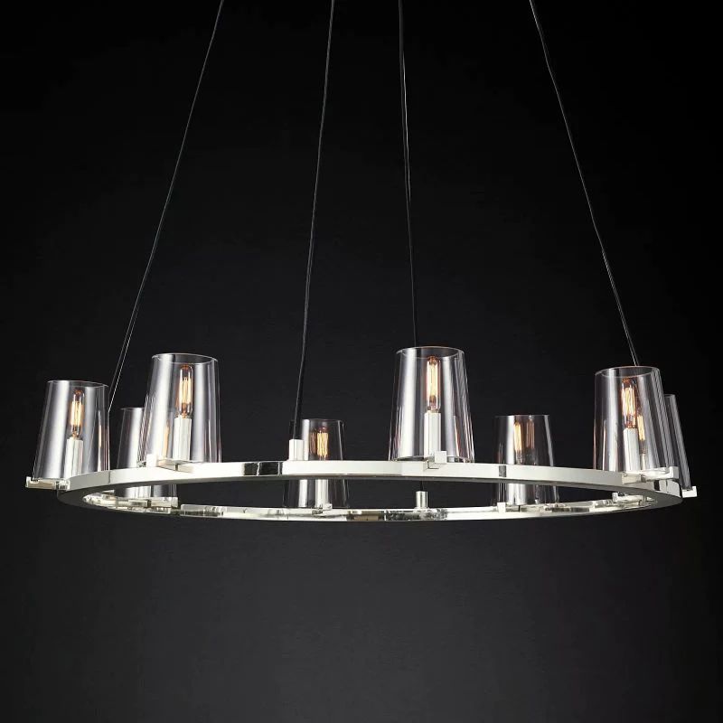 Briesha Glass Round Chandelier 36"