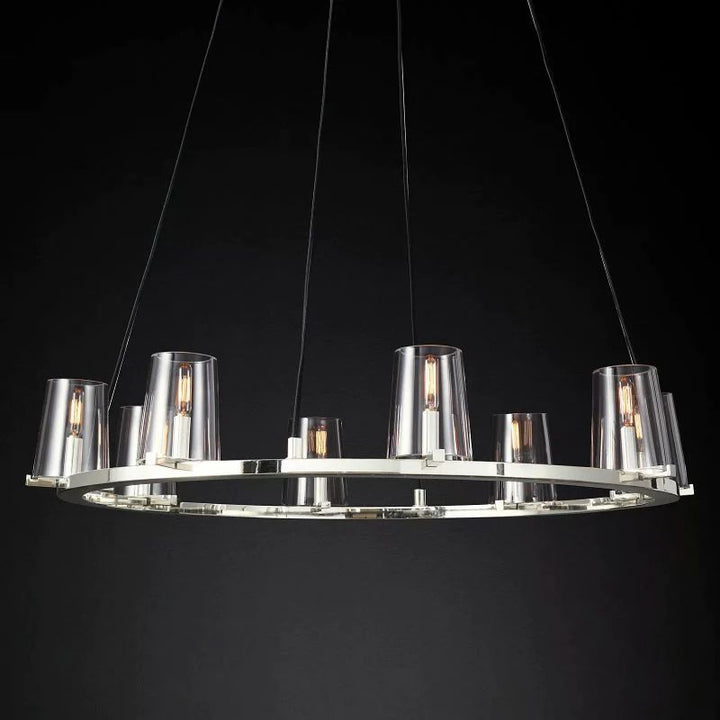 Briesha Glass Round Chandelier 36"