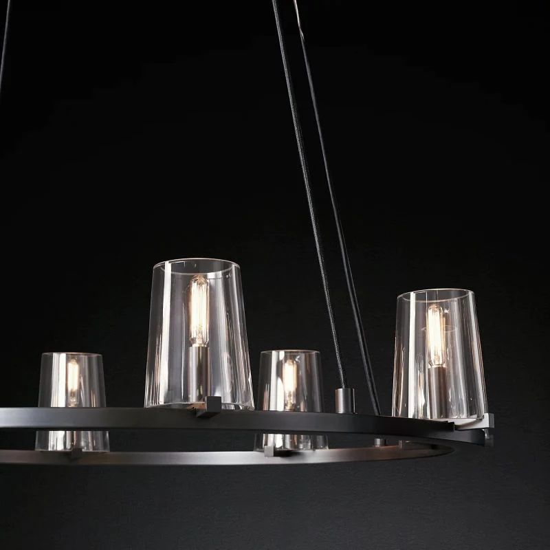 Briesha Glass Round Chandelier 36"