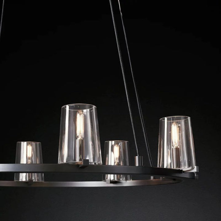 Briesha Glass Round Chandelier 36"