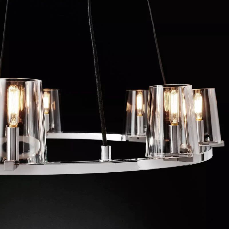 Briesha Glass Round Chandelier 36"