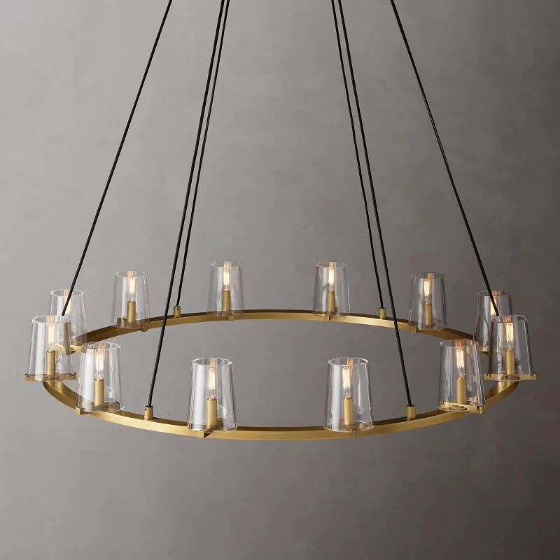 Briesha Glass Round Chandelier 48"
