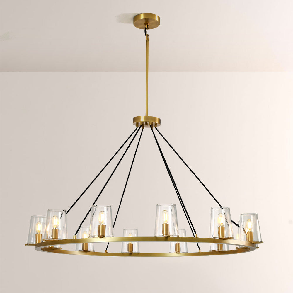 Briesha Glass Round Chandelier 48"
