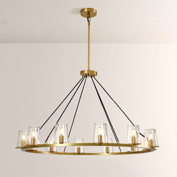 Briesha Glass Round Chandelier 48"