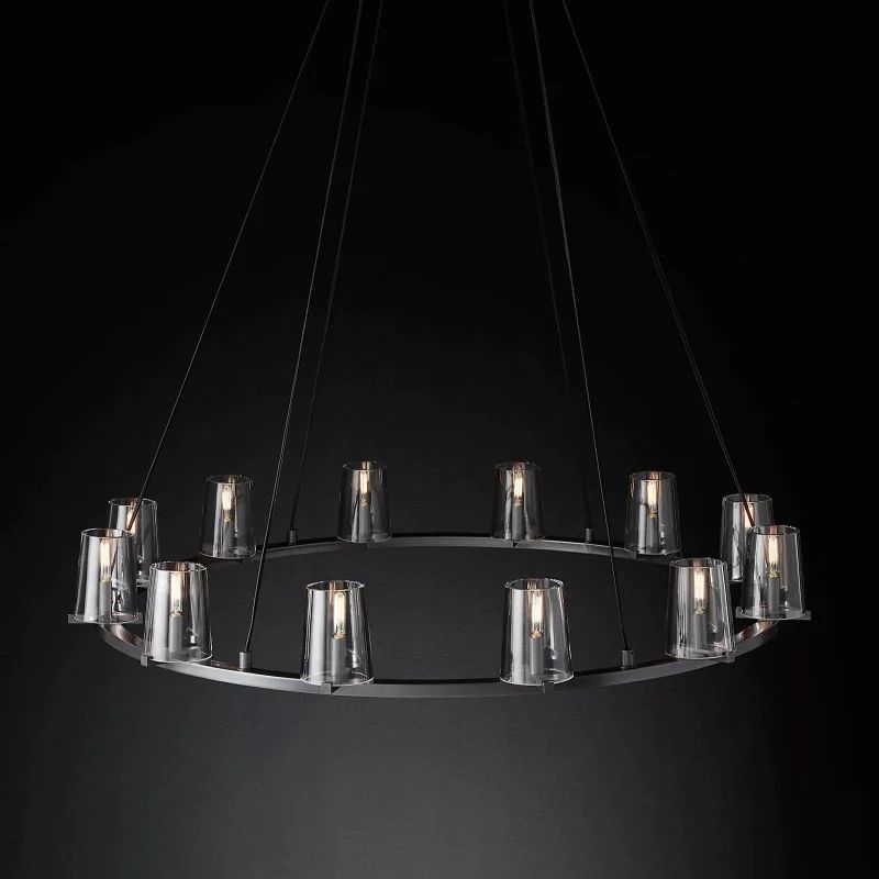 Briesha Glass Round Chandelier 48"