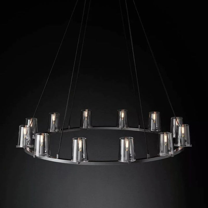 Briesha Glass Round Chandelier 48"