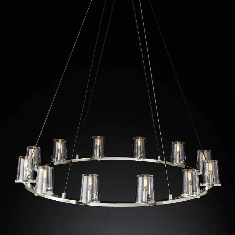 Briesha Glass Round Chandelier 48"