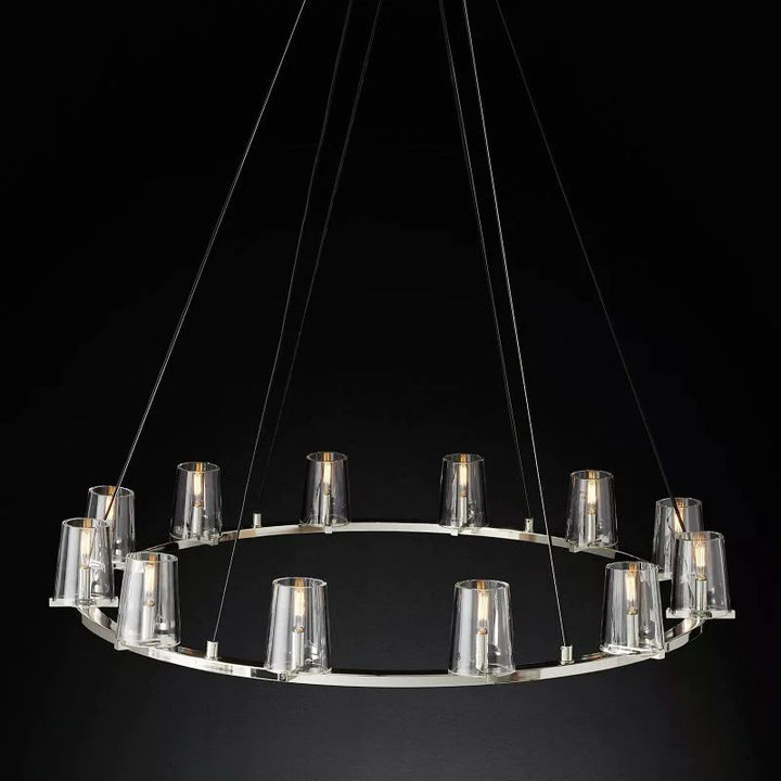 Briesha Glass Round Chandelier 48"