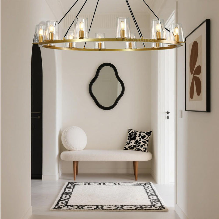 Briesha Glass Round Chandelier 48"